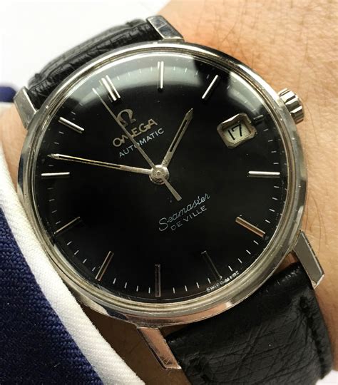 omega seamaster deville black replica|omega seamaster de ville thread.